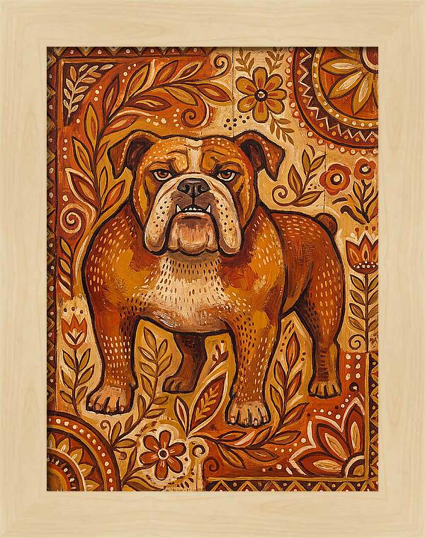 Bulldog Folk Art