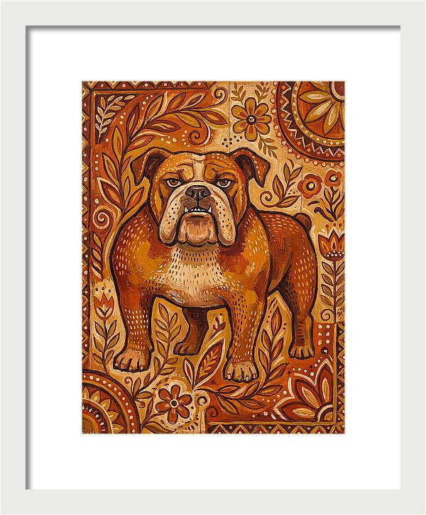 Bulldog Folk Art