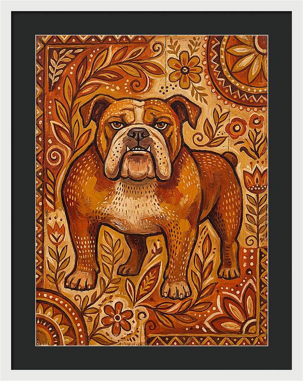 Bulldog Folk Art