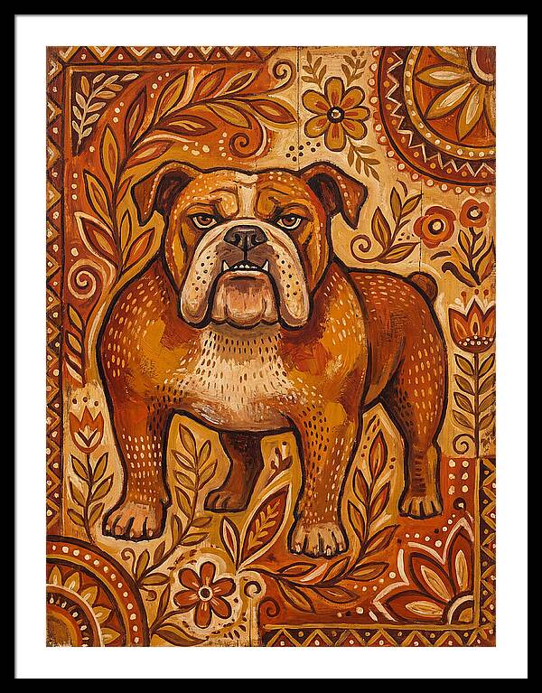 Bulldog Folk Art