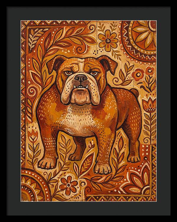 Bulldog Folk Art