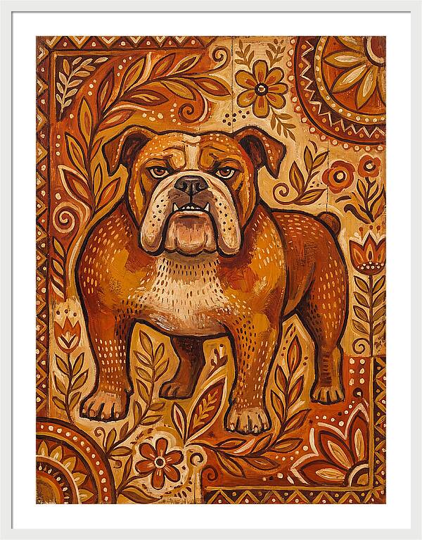Bulldog Folk Art