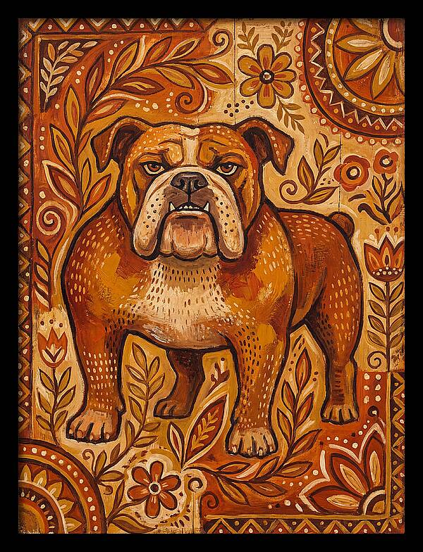 Bulldog Folk Art