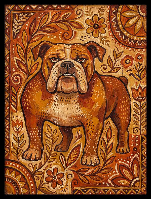 Bulldog Folk Art