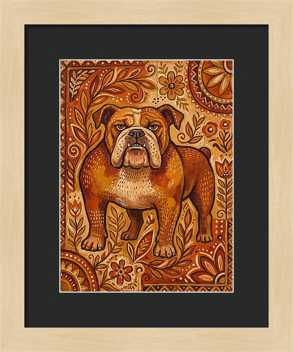 Bulldog Folk Art