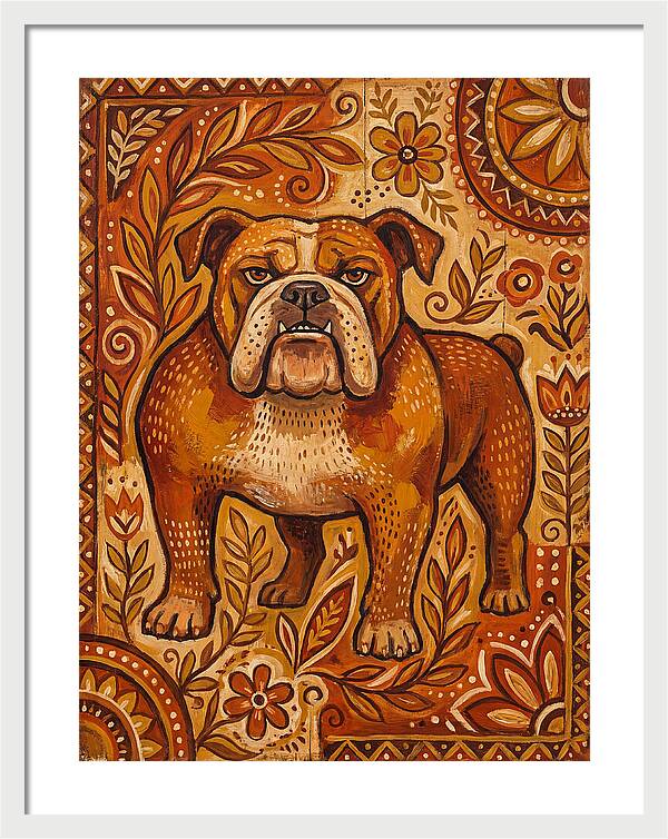 Bulldog Folk Art