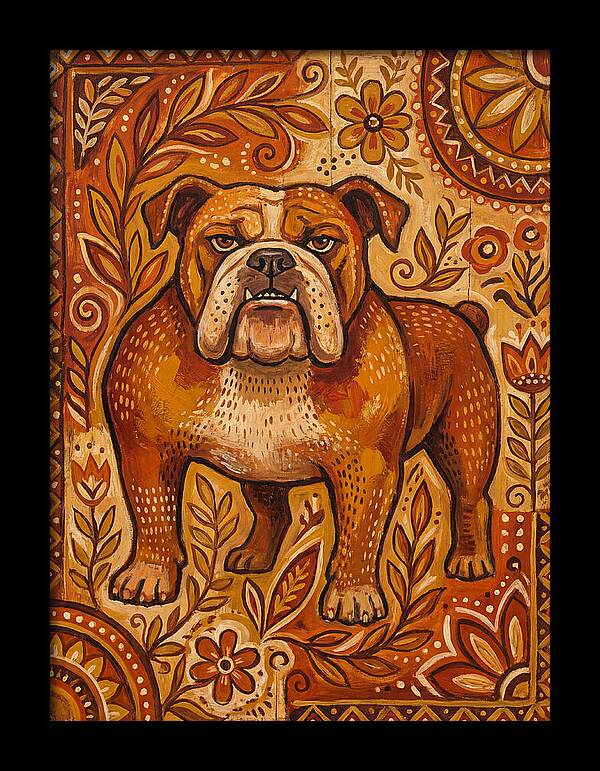 Bulldog Folk Art
