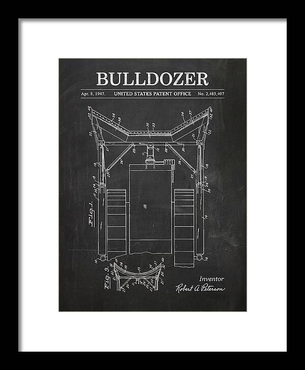 Bulldozer Chalkboard Patent Us2485407a