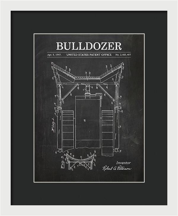 Bulldozer Chalkboard Patent Us2485407a