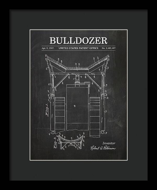 Bulldozer Chalkboard Patent Us2485407a