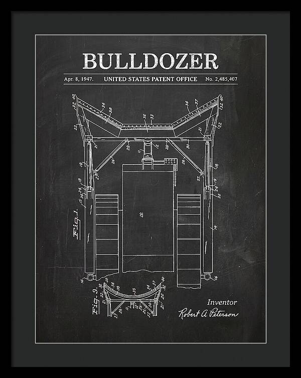 Bulldozer Chalkboard Patent Us2485407a