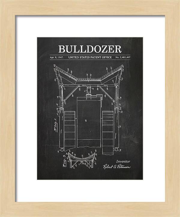 Bulldozer Chalkboard Patent Us2485407a