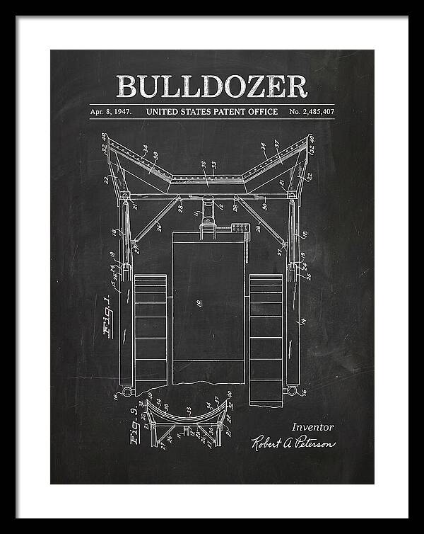 Bulldozer Chalkboard Patent Us2485407a
