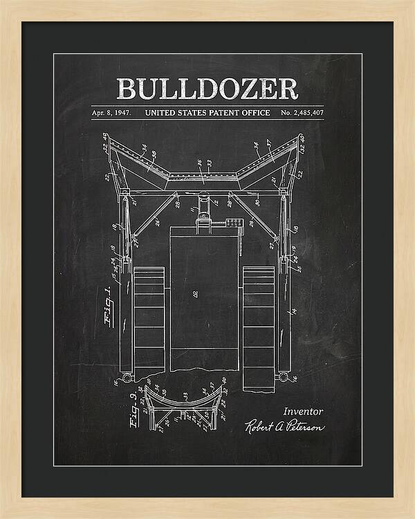 Bulldozer Chalkboard Patent Us2485407a