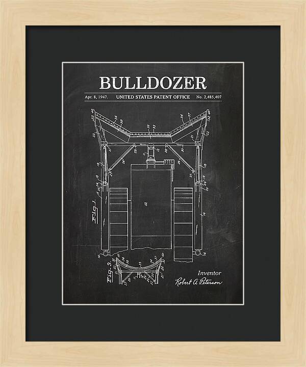 Bulldozer Chalkboard Patent Us2485407a