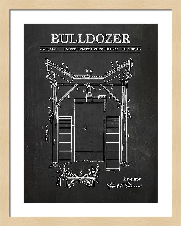 Bulldozer Chalkboard Patent Us2485407a