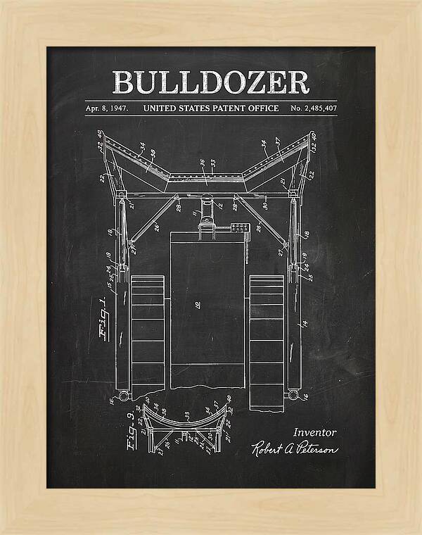 Bulldozer Chalkboard Patent Us2485407a