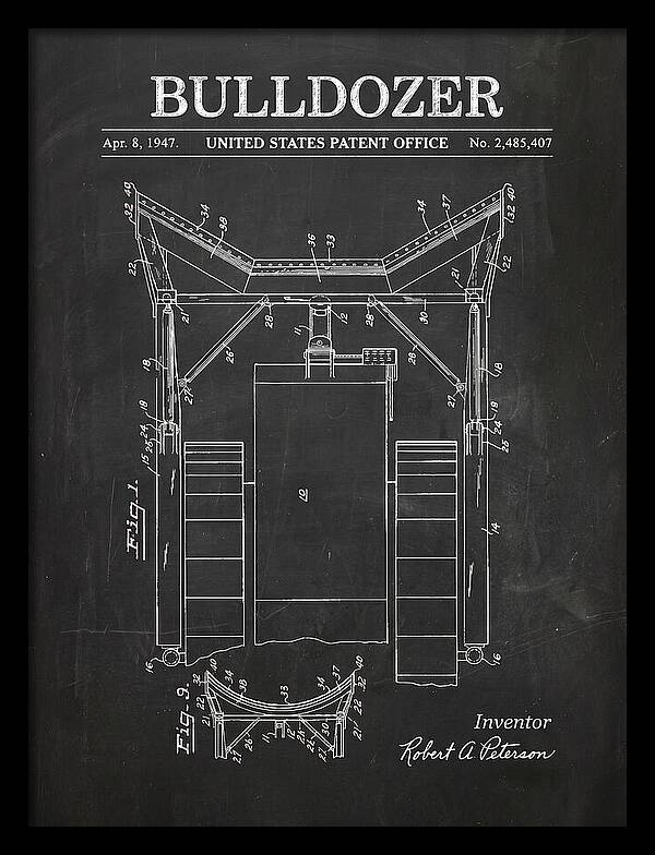 Bulldozer Chalkboard Patent Us2485407a