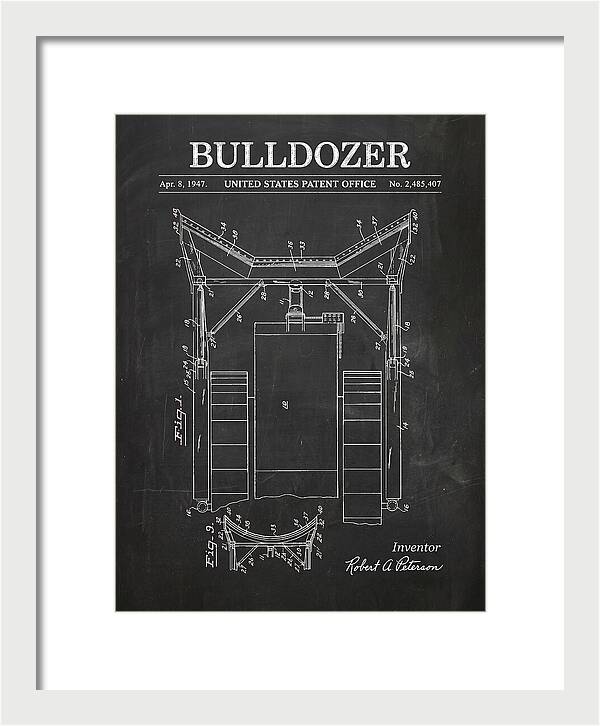 Bulldozer Chalkboard Patent Us2485407a