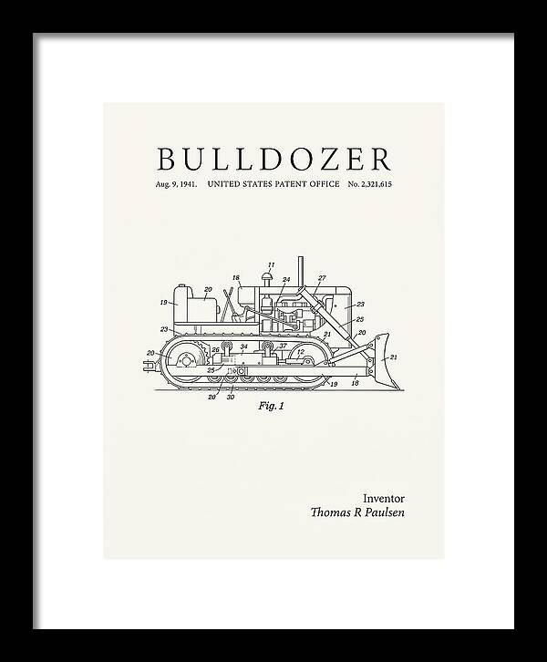 Bulldozer Minimalist Patent Us2321615a