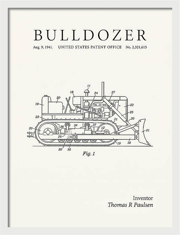 Bulldozer Minimalist Patent Us2321615a