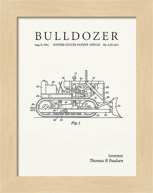 Bulldozer Minimalist Patent Us2321615a