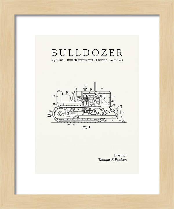 Bulldozer Minimalist Patent Us2321615a