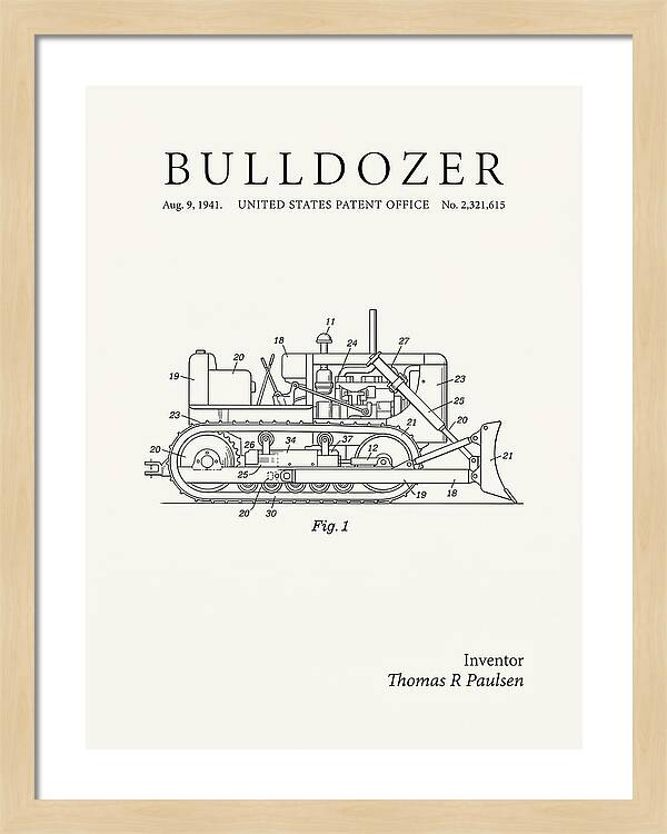 Bulldozer Minimalist Patent Us2321615a