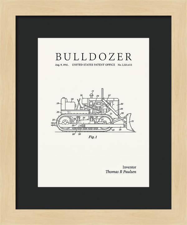 Bulldozer Minimalist Patent Us2321615a