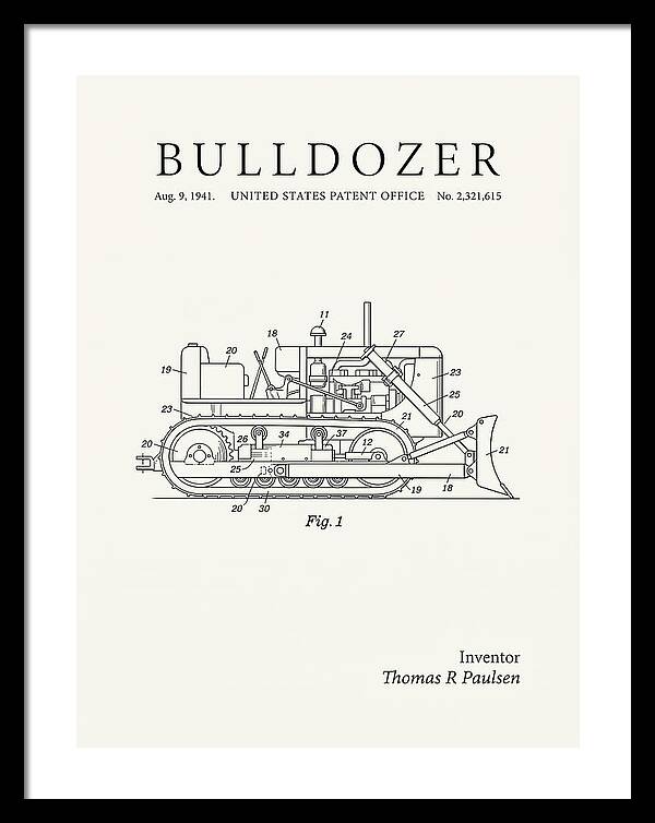 Bulldozer Minimalist Patent Us2321615a