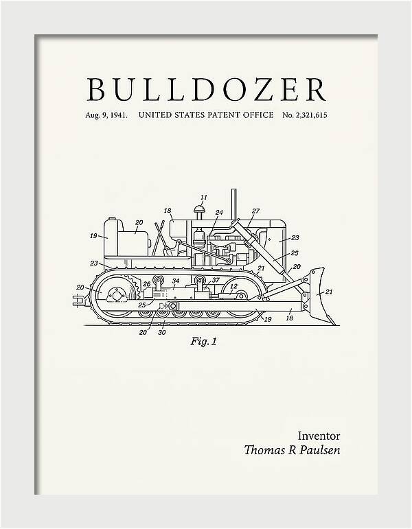 Bulldozer Minimalist Patent Us2321615a