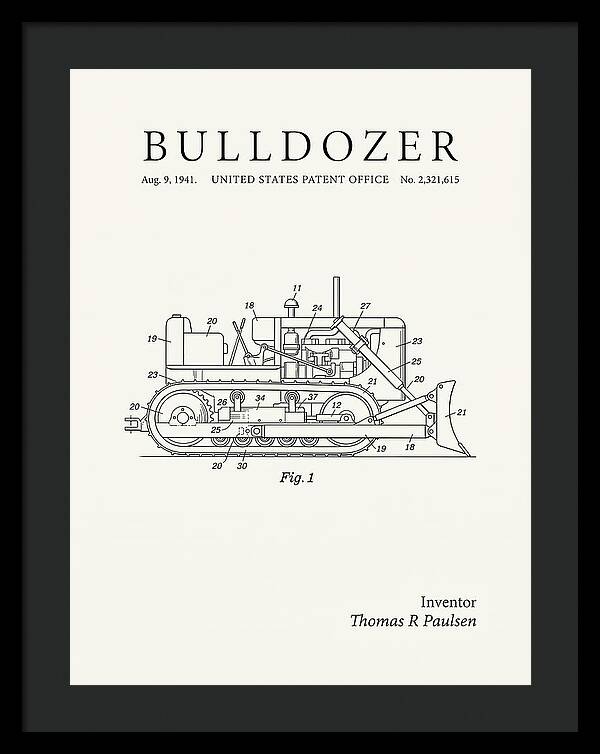 Bulldozer Minimalist Patent Us2321615a