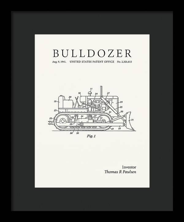 Bulldozer Minimalist Patent Us2321615a