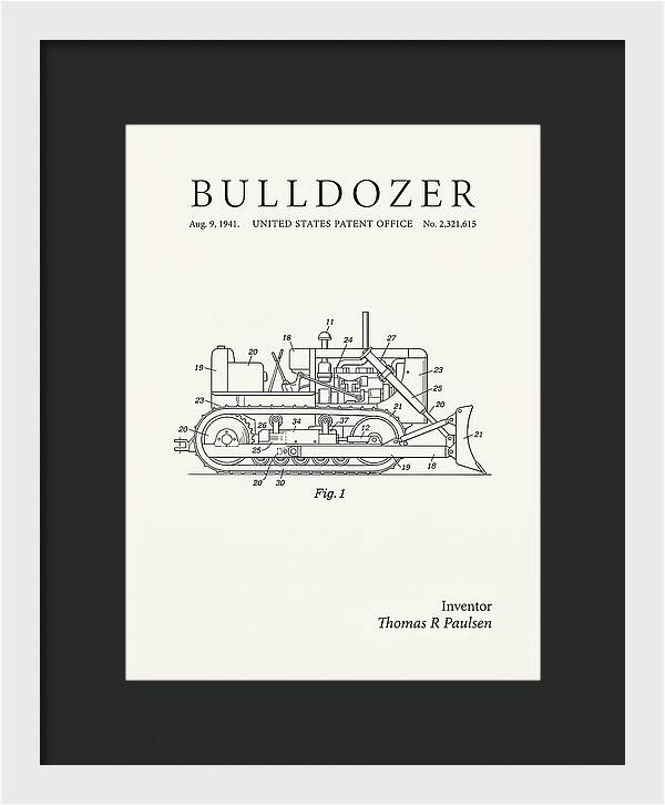 Bulldozer Minimalist Patent Us2321615a