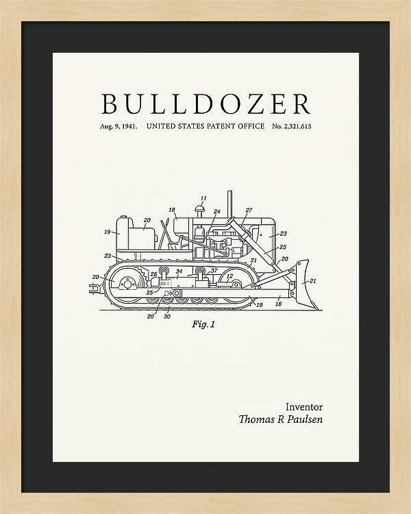 Bulldozer Minimalist Patent Us2321615a