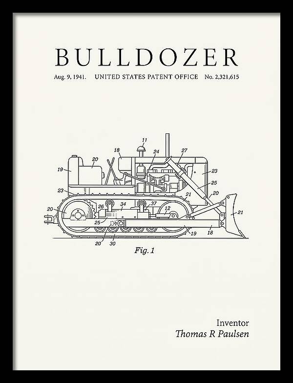 Bulldozer Minimalist Patent Us2321615a