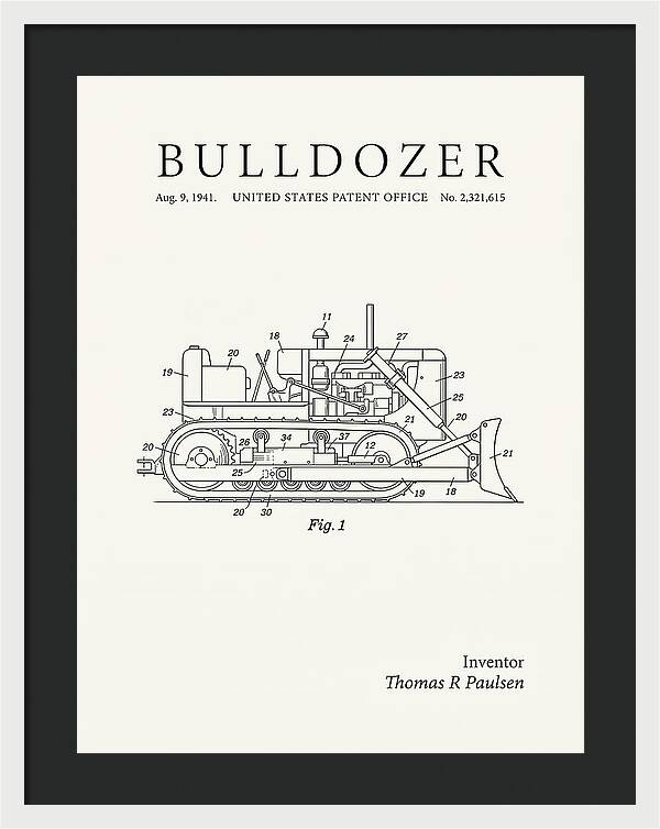 Bulldozer Minimalist Patent Us2321615a