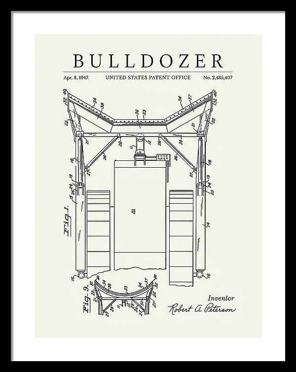 Bulldozer Minimalist Patent Us2485407a