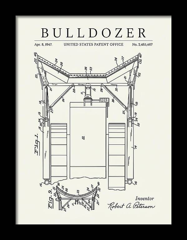 Bulldozer Minimalist Patent Us2485407a