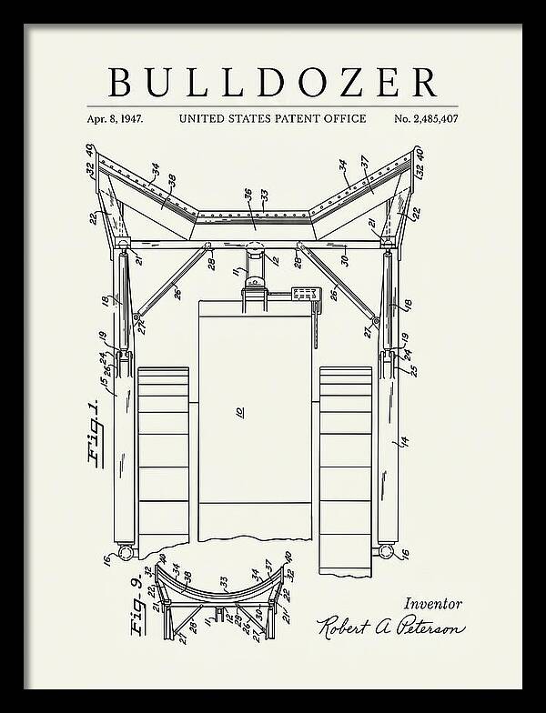 Bulldozer Minimalist Patent Us2485407a