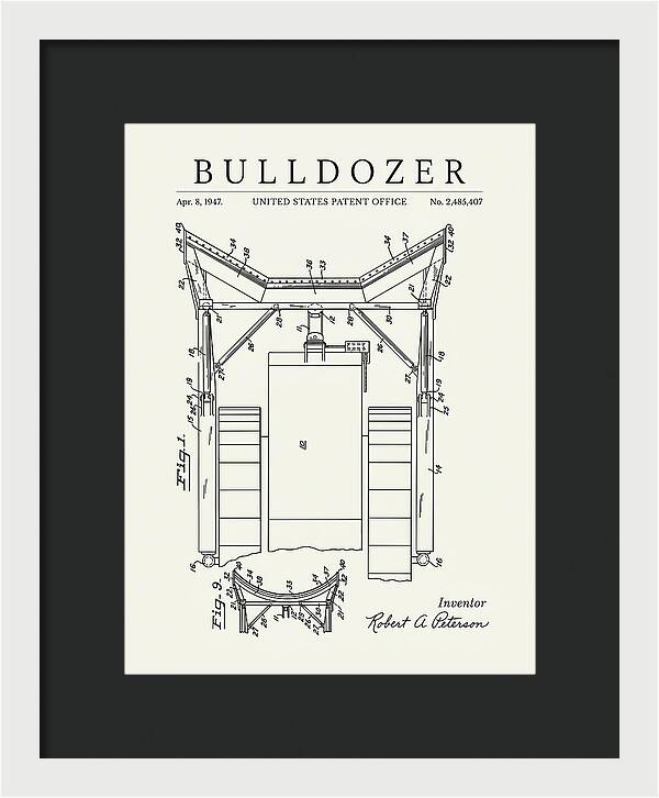 Bulldozer Minimalist Patent Us2485407a