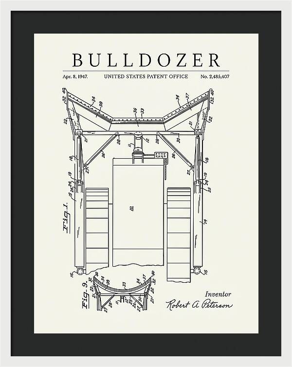 Bulldozer Minimalist Patent Us2485407a
