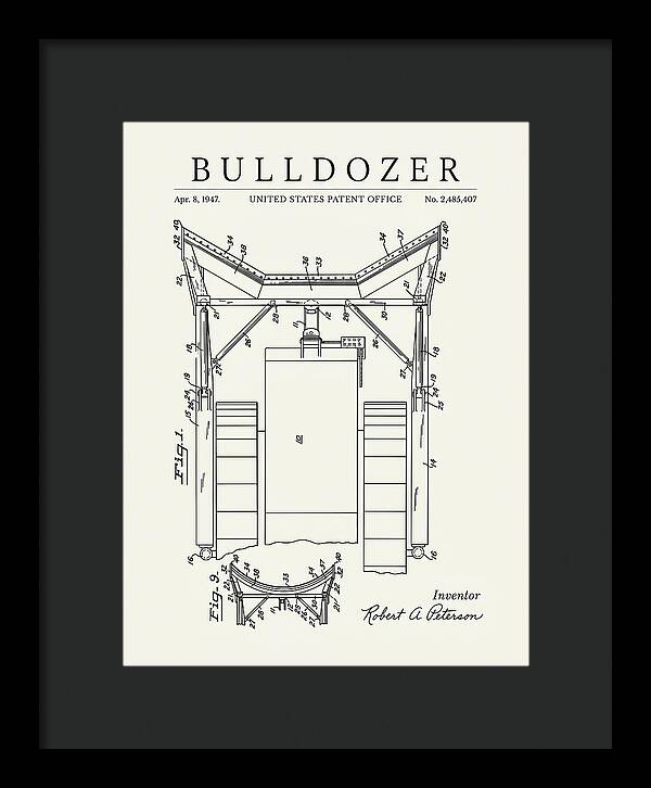 Bulldozer Minimalist Patent Us2485407a