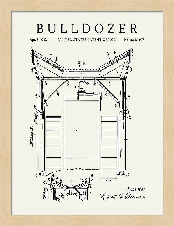 Bulldozer Minimalist Patent Us2485407a