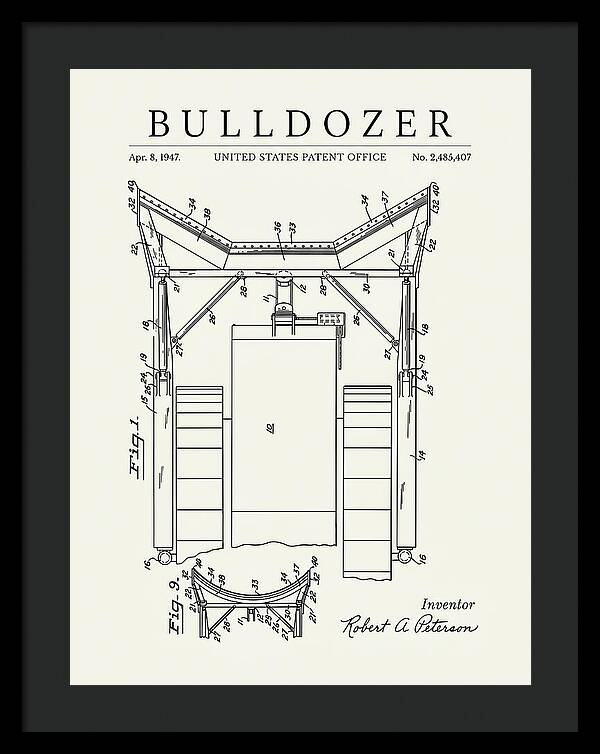 Bulldozer Minimalist Patent Us2485407a
