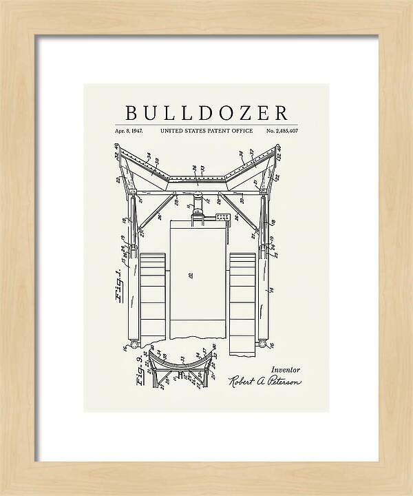 Bulldozer Minimalist Patent Us2485407a
