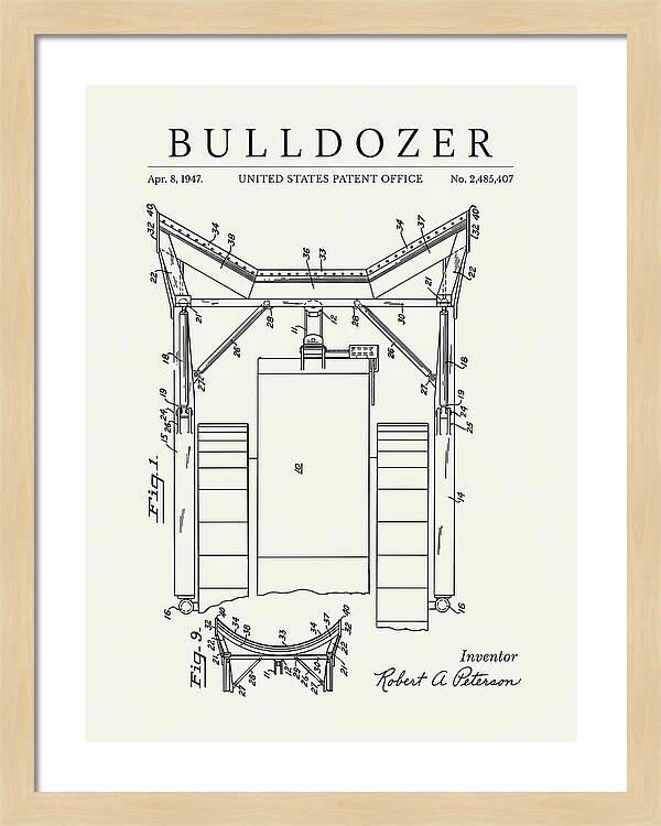 Bulldozer Minimalist Patent Us2485407a