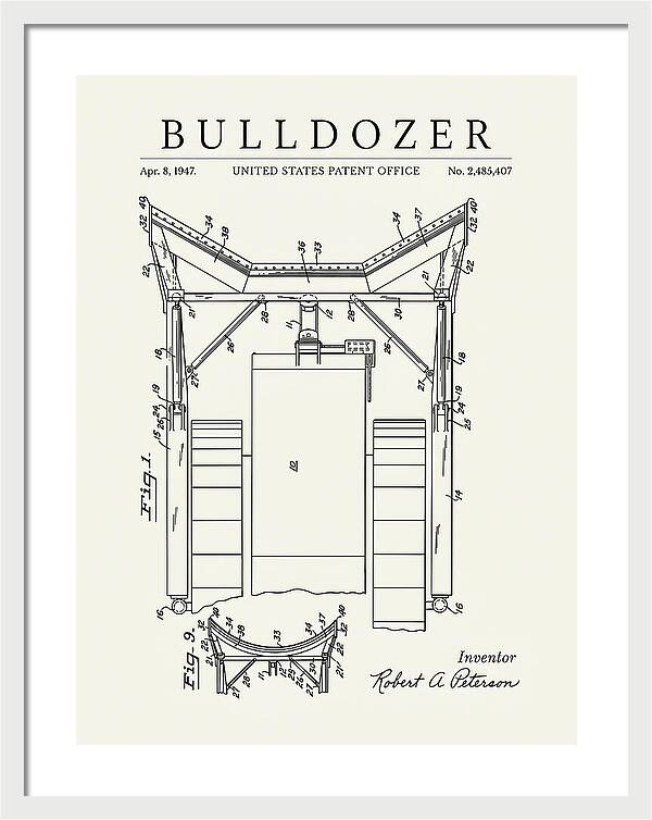 Bulldozer Minimalist Patent Us2485407a