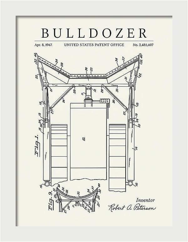 Bulldozer Minimalist Patent Us2485407a