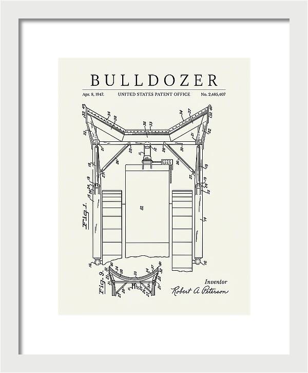 Bulldozer Minimalist Patent Us2485407a